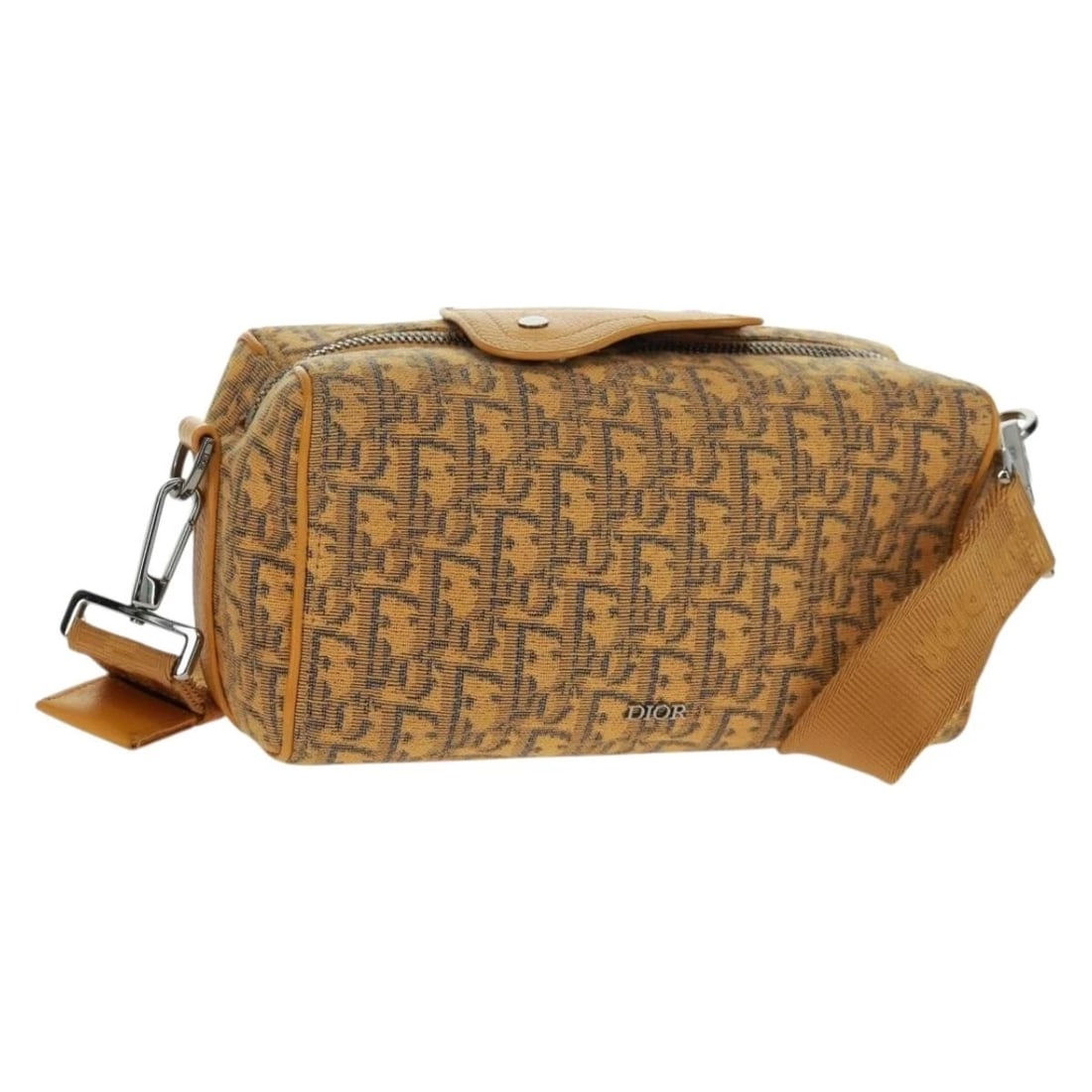 CHRISTIAN DIOR TROTTER CANVAS SADDLE OBLIQUE DIOR: Christian Dior Trotter Canvas Saddle Oblique Dior Brand: Christian Dior Type: Shoulder Bag Material: Trotter Canvas Color: Yellow/Silver Size: W8.7 x H3.9 x D3.9inch(Approx) Shoulder Drop:16.5 - 1