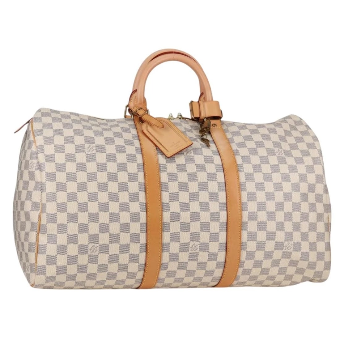LOUIS VUITTON DAMIER AZUR KEEPALL 50 BOSTON BAG (1 of 10)