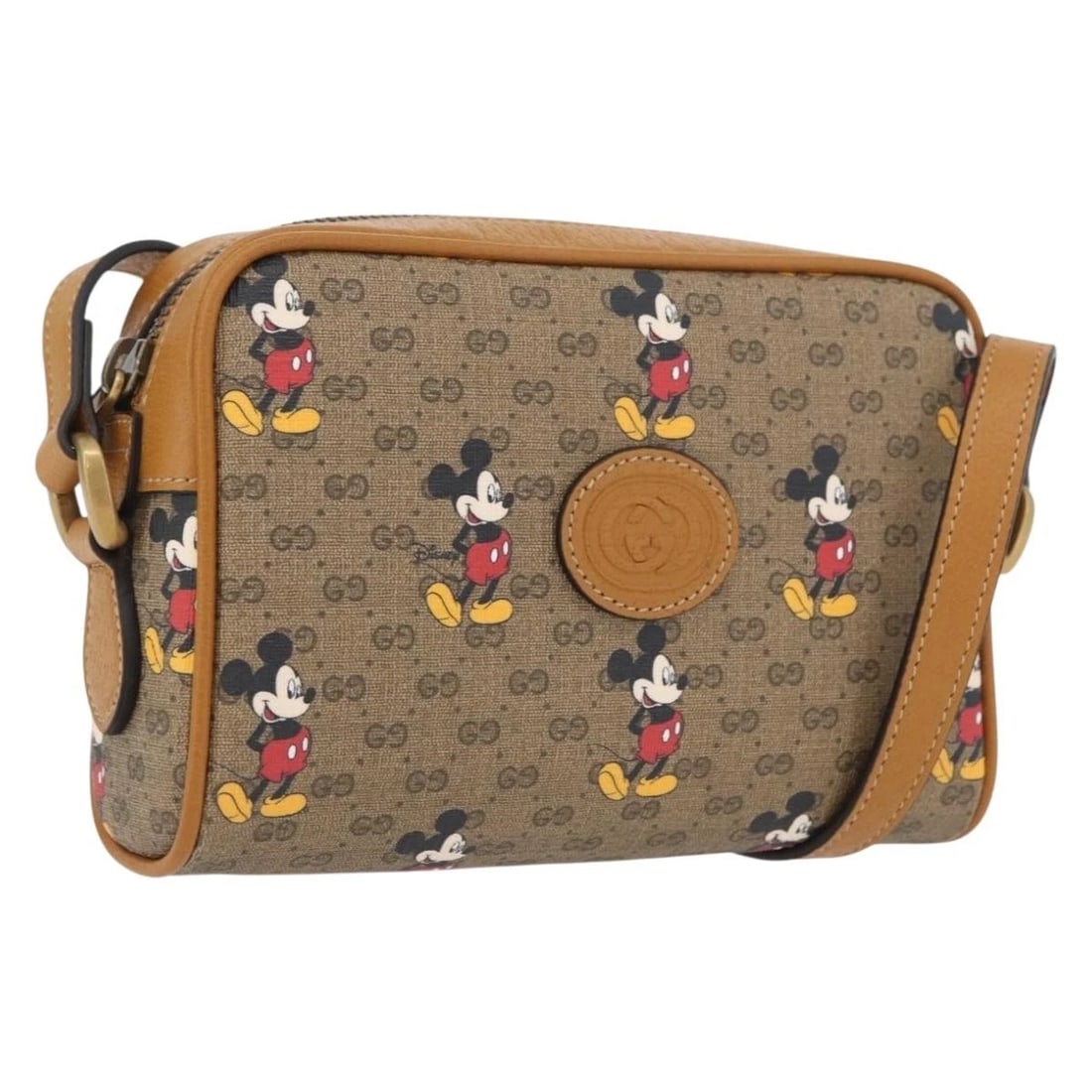 GUCCI MICRO GG SUPREME DISNEY SHOULDER BAG PVC BEIGE GOLD: GUCCI Micro GG Supreme Disney Shoulder Bag PVC Beige Gold Brand: GUCCI Type: Shoulder Bag Material: PVC Leather/Micro Small GG Canvas Color: Beige/Gold Size: W7.1 x H4.7 x D2.4inch(Approx) Shoulde