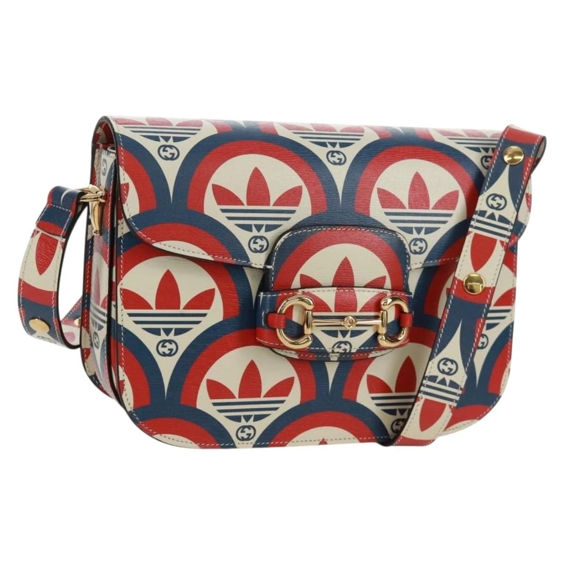 GUCCI HORSEBIT 1955 SHOULDER BAG LEATHER MULTICOLOR GOLD (1 of 12)