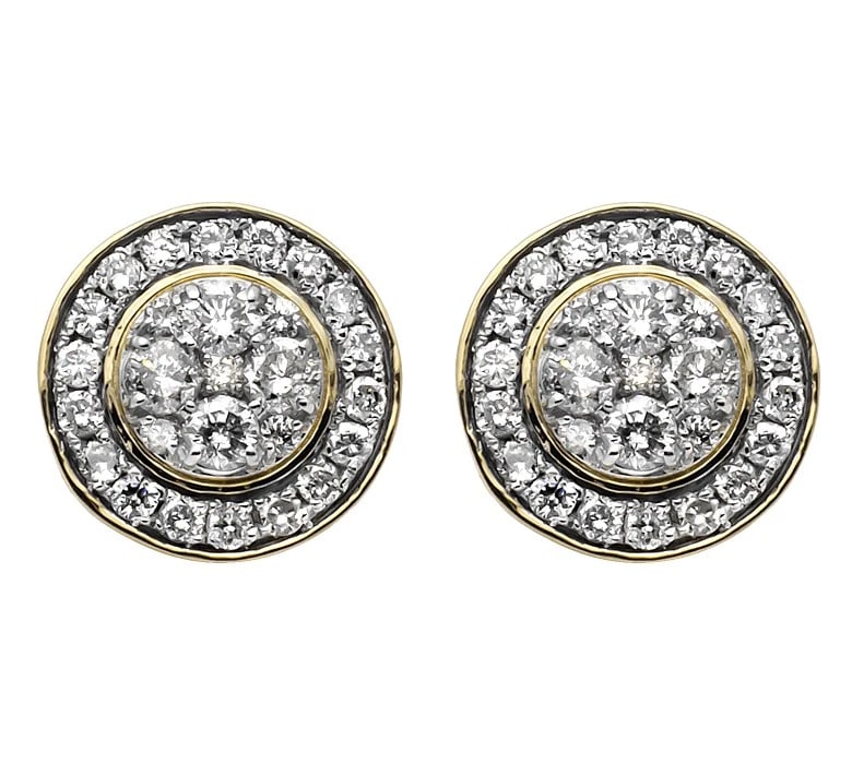 10K YELLOW GOLD ROUND HALO FLOWER GENUINE DIAMOND STUD EARRING: 10K Yellow Gold Round Halo Flower Genuine Diamond Stud Earring Brand: None Type: Earrings Material: 10K Yellow Gold, Main Stone/Creation Natural Color: Yellow Size: Dimension(s)13MM Accessories: