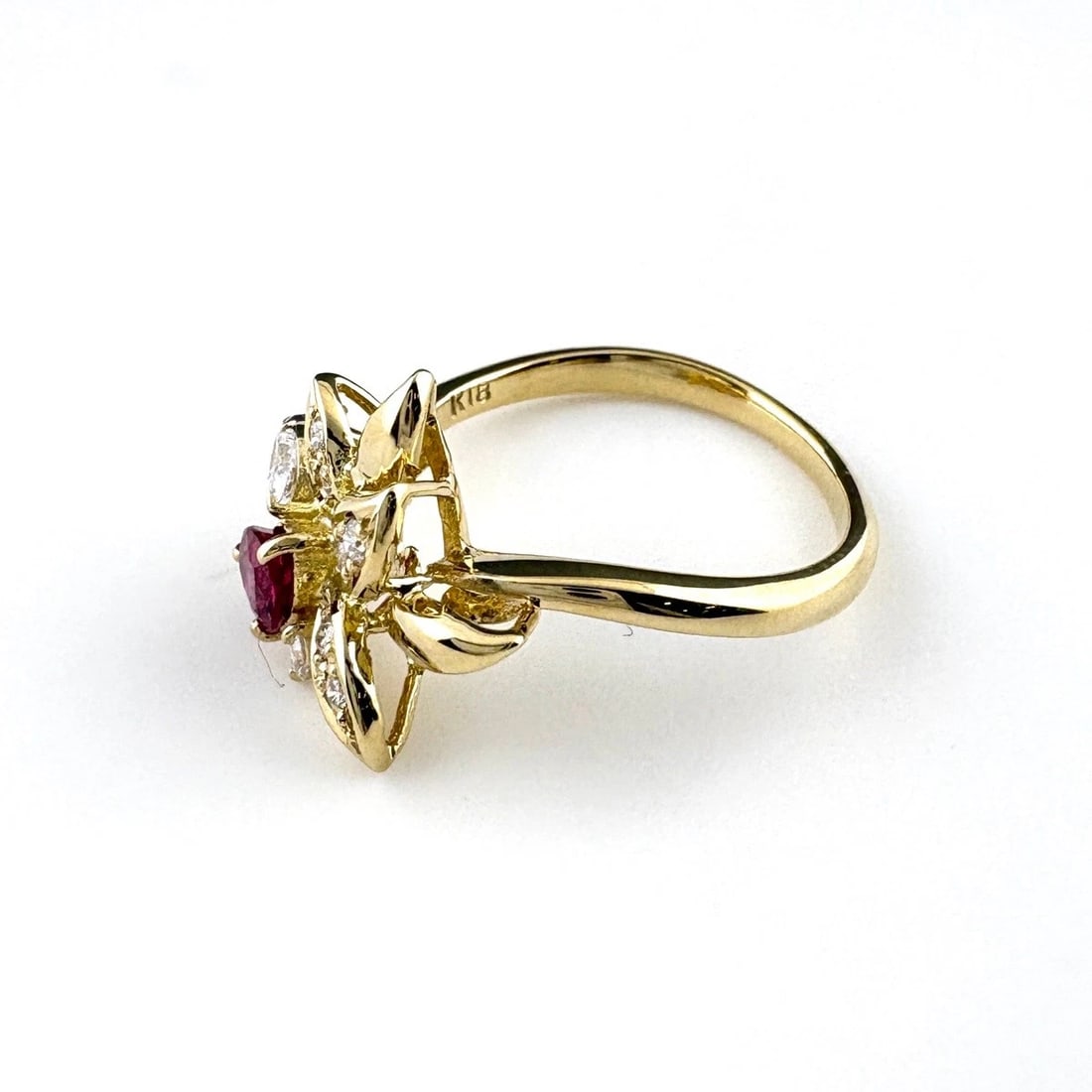 RUBY DESIGN RING YG YELLOWGOLD MELEE DIAMOND (1 of 2)