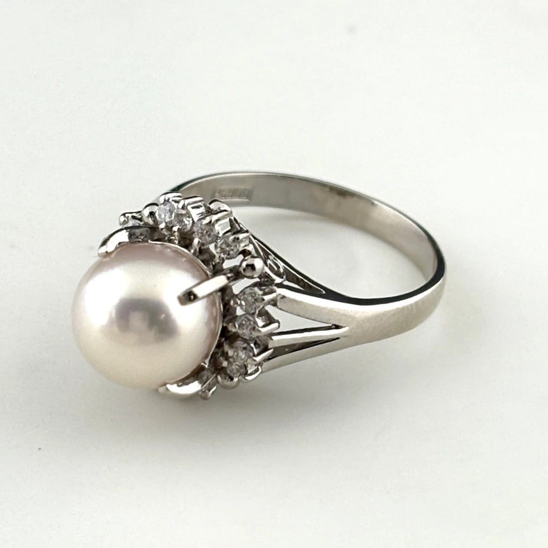 PEARL DESIGN RING PLATINUM RING PEARL (1 of 2)
