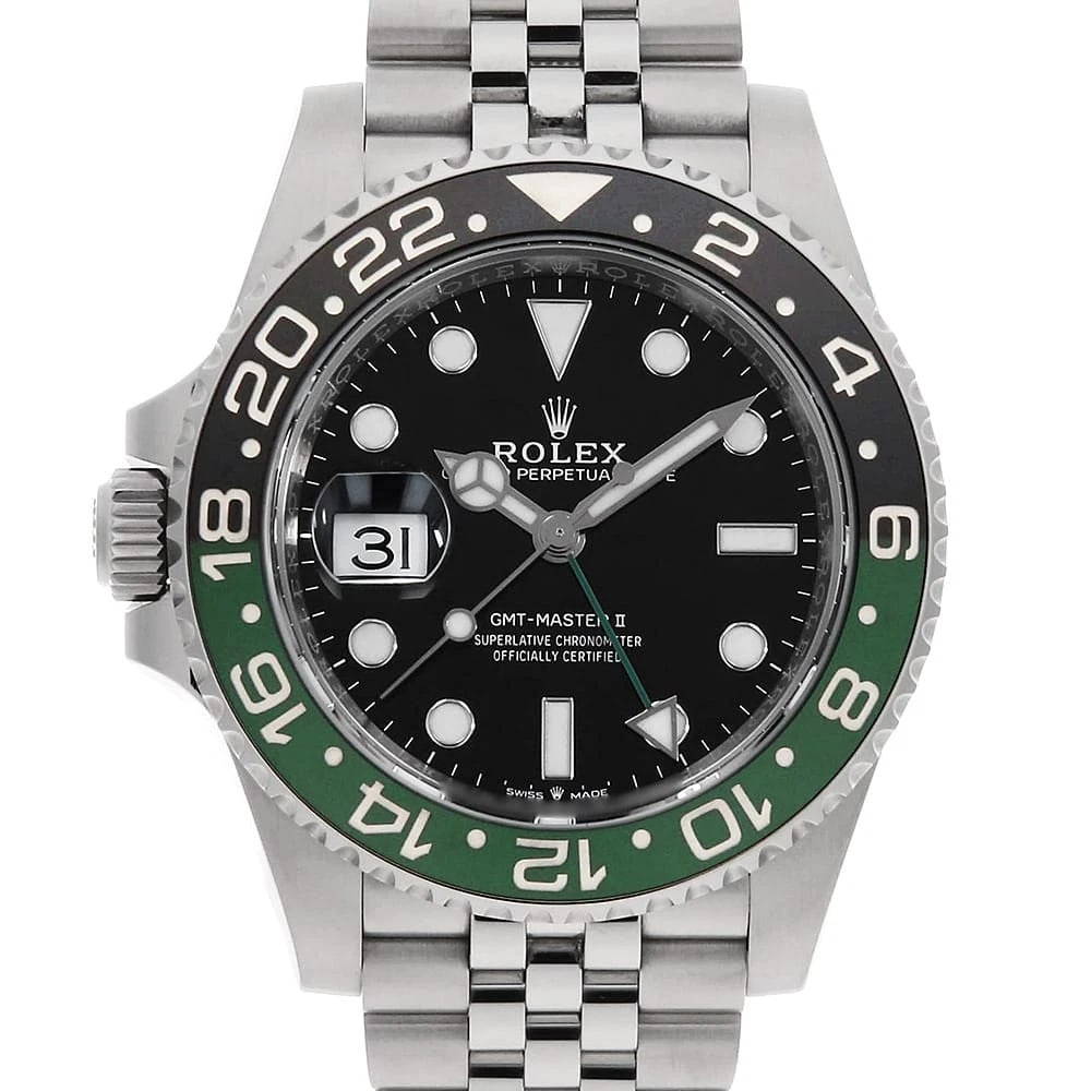 ROLEX GMT MASTER BLACK WATCH: ROLEX GMT Master black Watch Brand: ROLEX Type: Wrist watch Material: Band Material Stainless Steel, Case Material Stainless Steel Color: Dial Color Black Size: Case:W40mm Circumference of