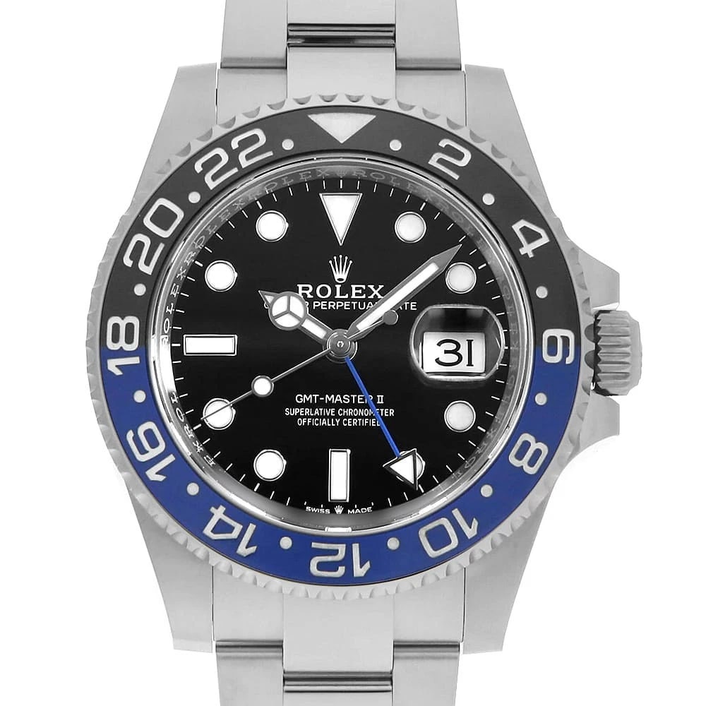 ROLEX GMT MASTER BLACK OYSTER WATCH: ROLEX GMT Master black oyster Watch Brand: ROLEX Type: Wrist watch Material: Band Material Stainless Steel, Case Material Stainless Steel Color: Dial Color Black Size: Case:W40mm Circumference