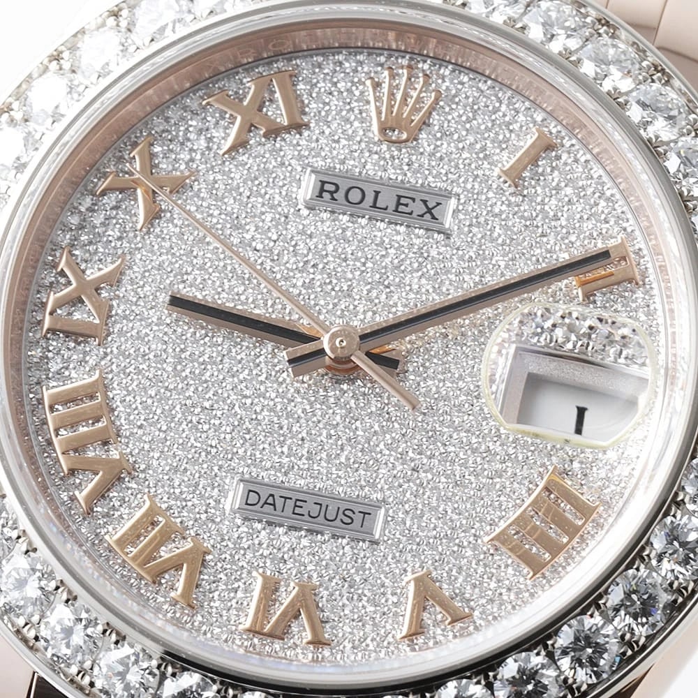 ROLEX DATEJUST DIAMONDS WATCH - 4