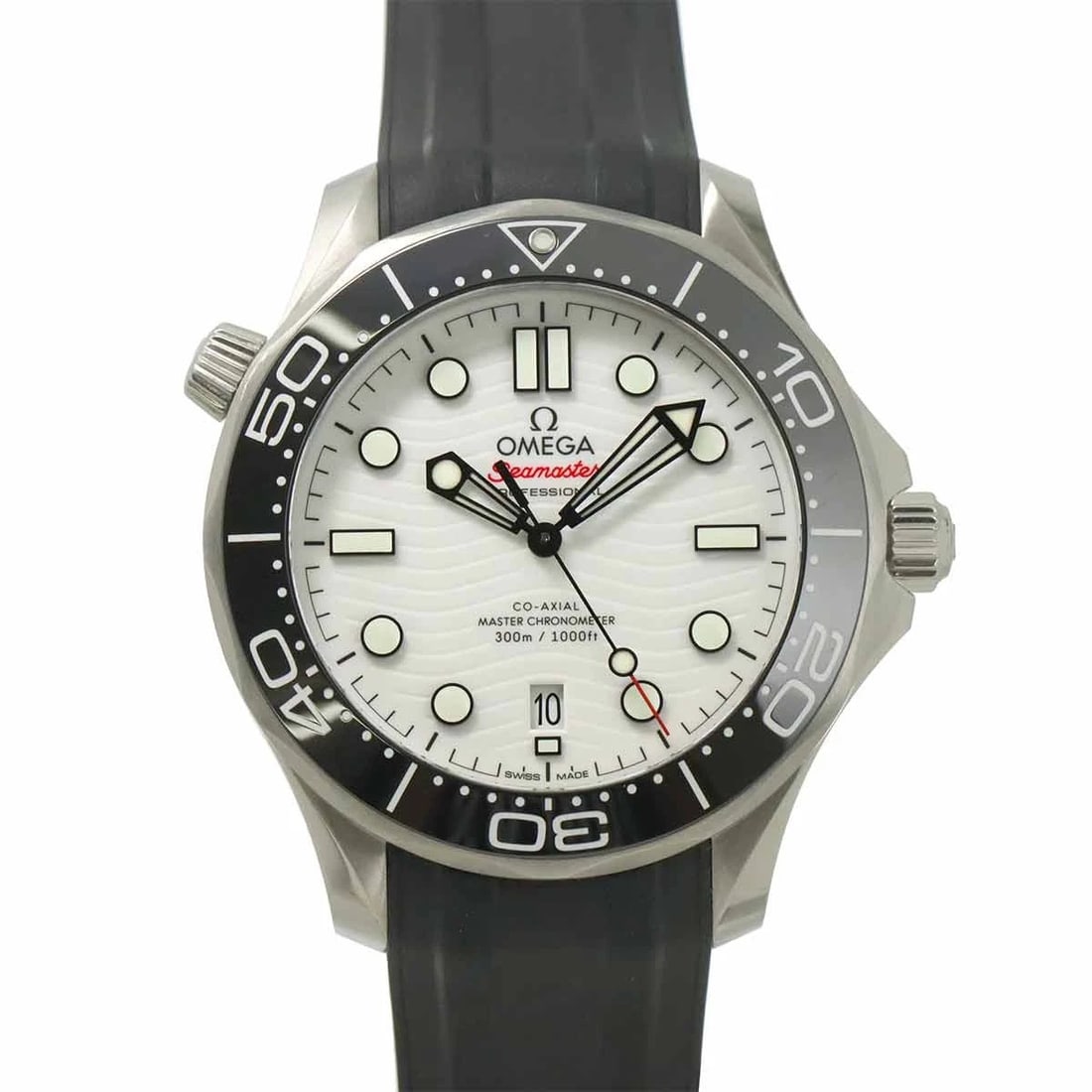 OMEGA SEAMASTER CO AXIAL WHITE WATCH: OMEGA Seamaster Co Axial White Watch Brand: OMEGA Type: Wristwatch Material: Stainless steel,Rubber Color: Dial Color white Size: Case size Length 50mm(included lag)Width 42mm(not included