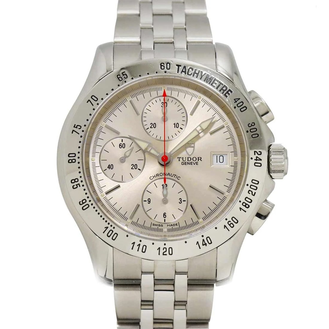 TUDOR CHRONOTIC CHRONOGRAPH WATCH BLACK WATCH: Tudor Chronotic Chronograph Watch Black Watch Brand: TUDOR Type: Wristwatch Material: Stainless steel Color: Dial Color black Size: Case size Length 48mm(included lag)Width 41mm(not included crown