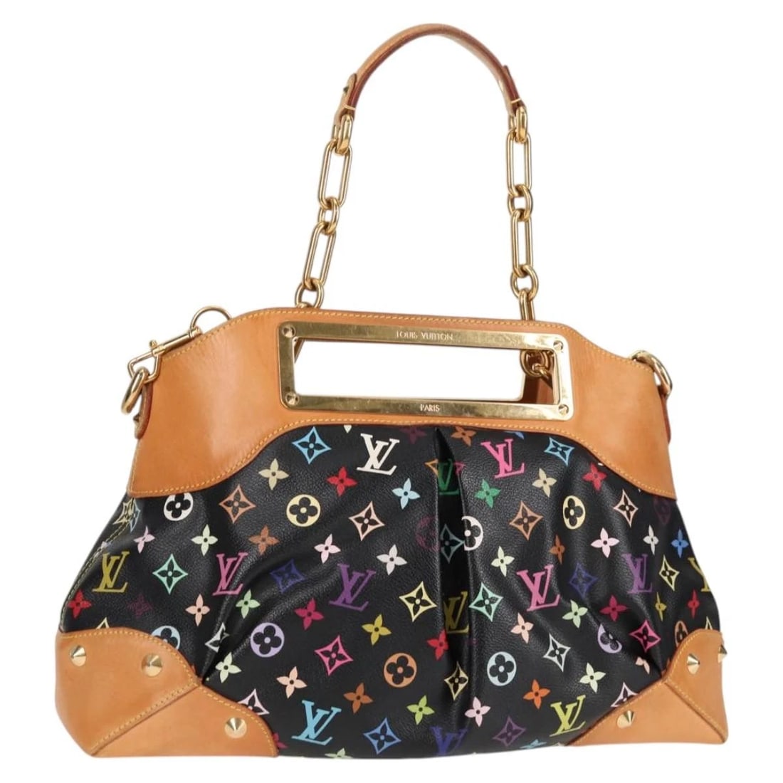 LOUIS VUITTON MONOGRAM MULTICOLOR JUDY GM BAG 2WAY BLACK (1 of 10)