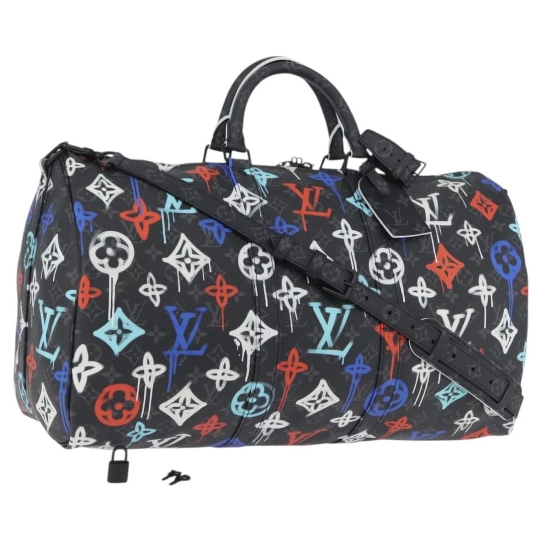 LOUIS VUITTON MONOGRAM ECLIPSE KEEPALL BANDOULIERE 50 BAG (1 of 8)