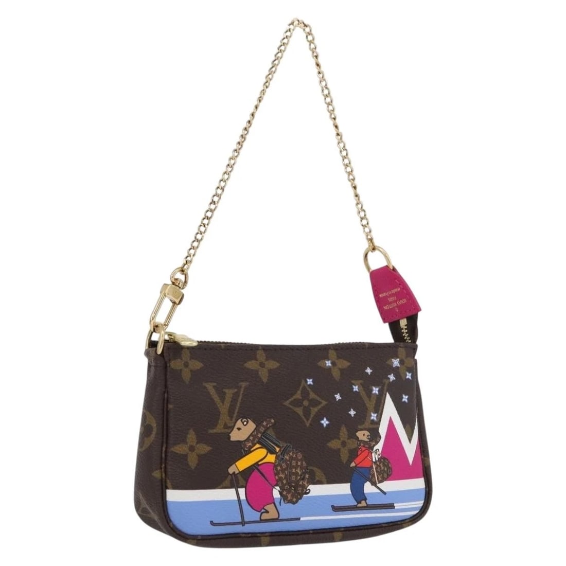 LOUIS VUITTON MONOGRAM SKI BEAR MINI POCHETTE ACCESSOIRES POUCH: LOUIS VUITTON Monogram Ski Bear Mini Pochette Accessoires Pouch Brand: LOUIS VUITTON Type: Pouch Material: Monogram Canvas Color: Monogram Size: W5.9 x H3.7 x D1.0inch(Approx) Accessories: None