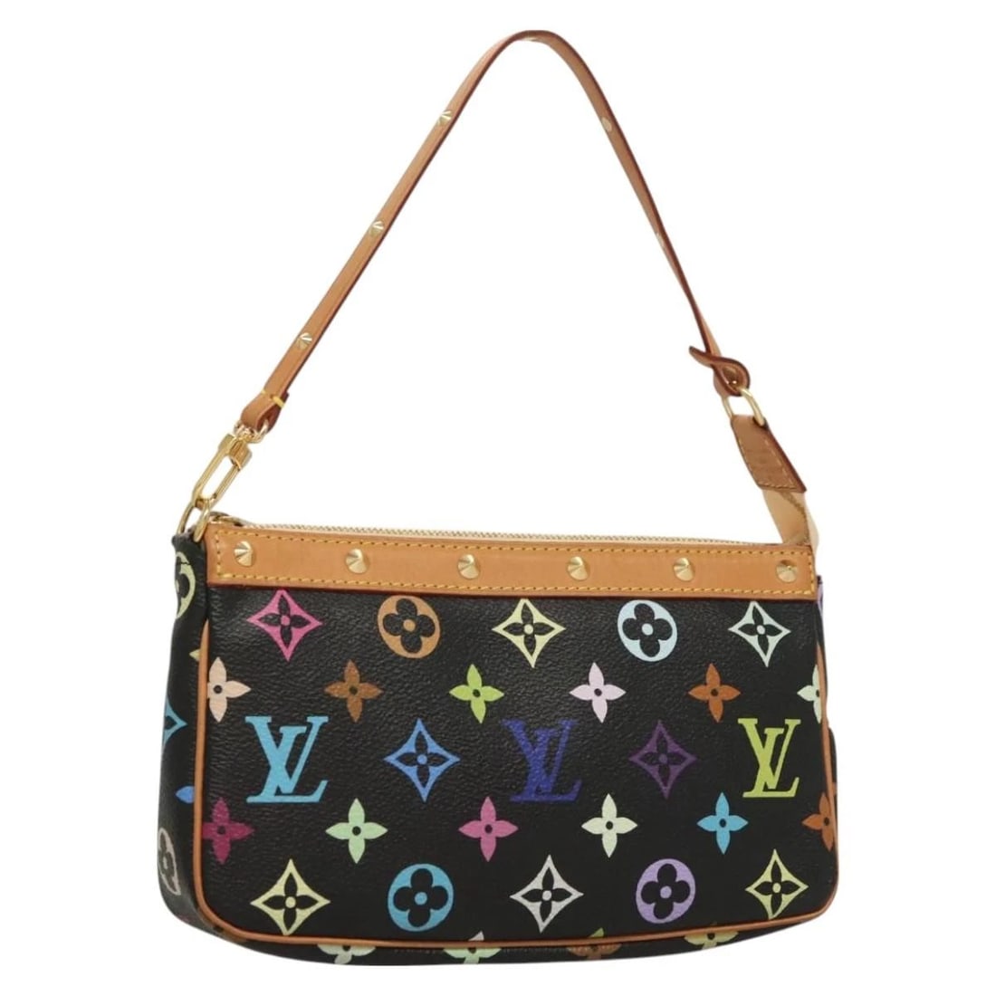 LOUIS VUITTON MONOGRAM MULTICOLOR POCHETTE ACCESSOIRES: LOUIS VUITTON Monogram Multicolor Pochette Accessoires Brand: LOUIS VUITTON Type: Pouch Material: Monogram Multicolor Canvas Color: Black Size: W8.5 x H4.9 x D1.6inch(Approx) Accessories: