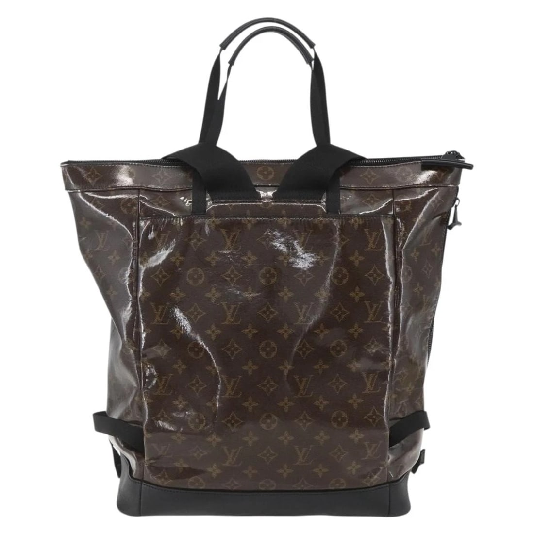 LOUIS VUITTON MONOGRAM ECLIPSE GLAZE ZIPPED TOTE BACKPACK - 2