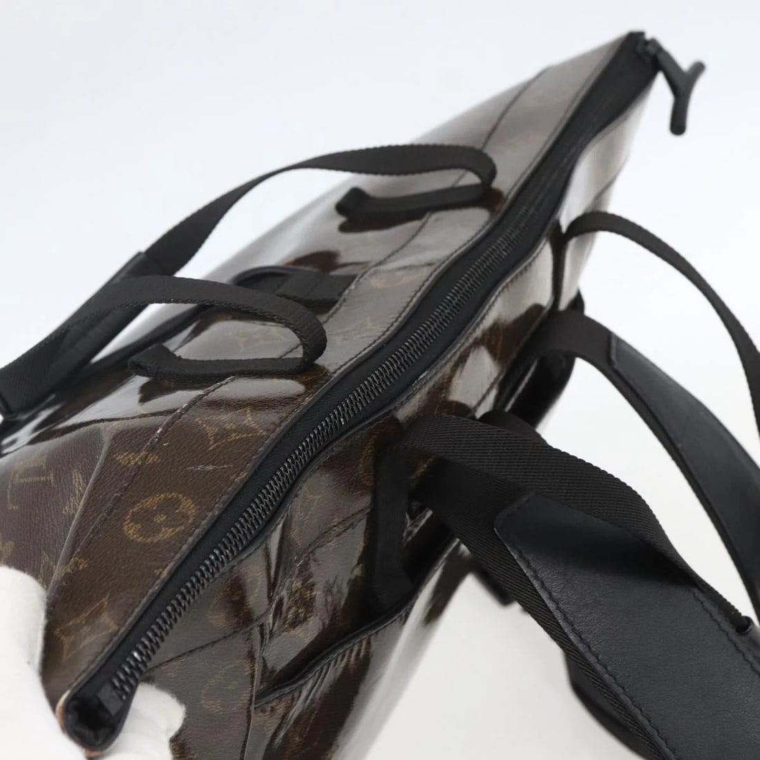 LOUIS VUITTON MONOGRAM ECLIPSE GLAZE ZIPPED TOTE BACKPACK - 6