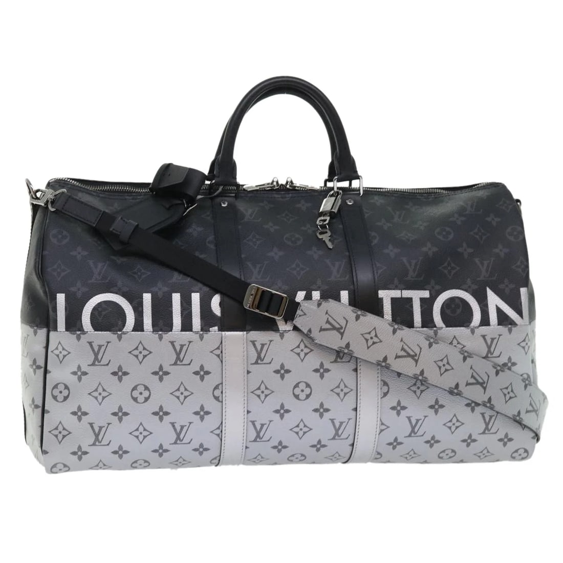 LOUIS VUITTON ECLIPSE SPLIT KEEPALL BANDOULIERE 50 BOSTON BAG (1 of 8)
