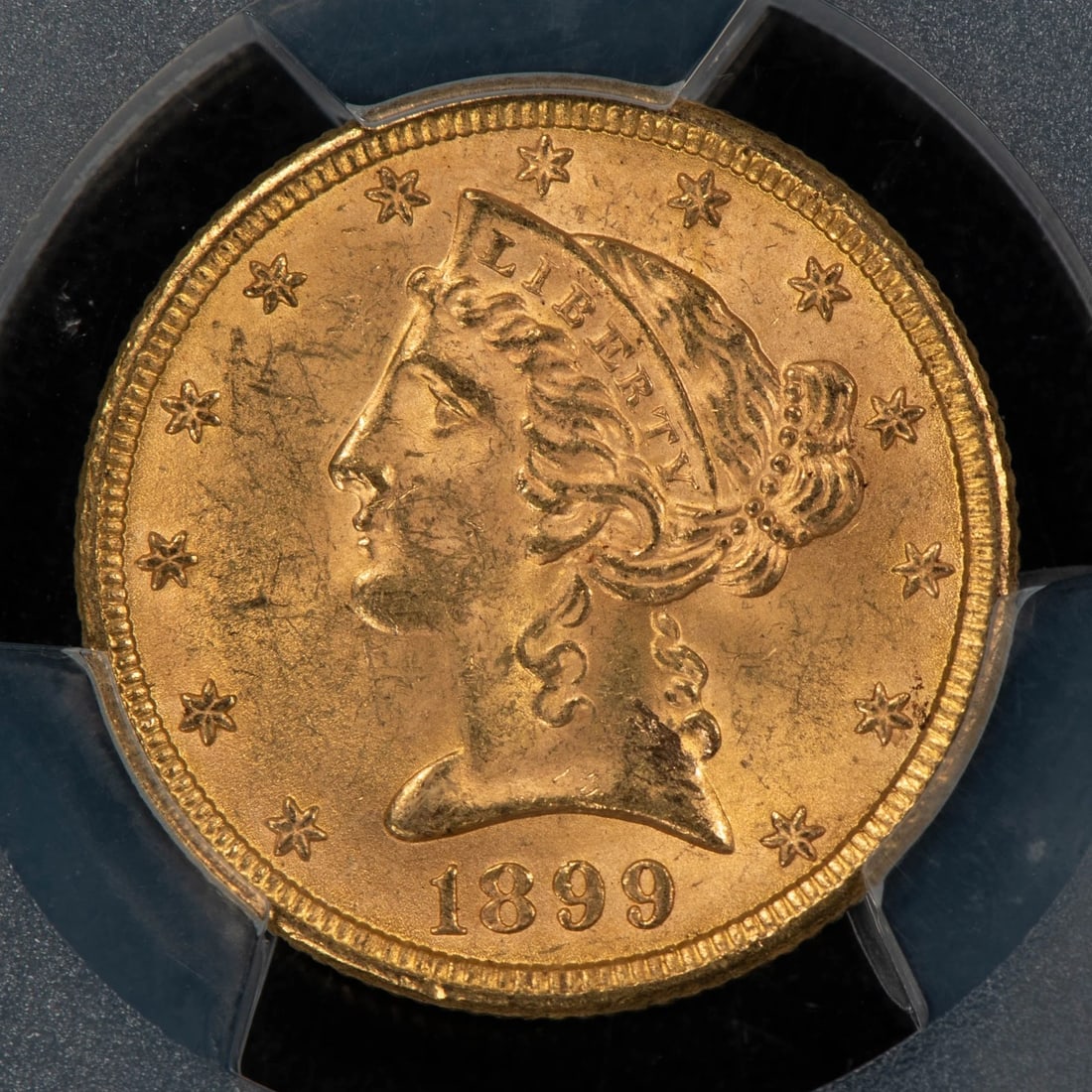 1899 G$5 LIBERTY HEAD GOLD HALF EAGLE - PCGS MS 63 (1 of 2)