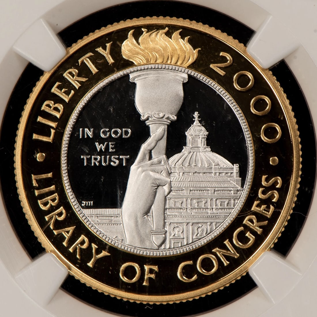 2000 $10 CONGRESS LIBRARY BIMETALLIC GOLD/PLATINUM: 2000 $10 Congress Library Bimetallic Gold/Platinum Brand/Mint: U.S. Mint Year: 2000 Fineness: Country of Origin: United States Accessories: None Accessories Notice: When purchasing pre-owned goods