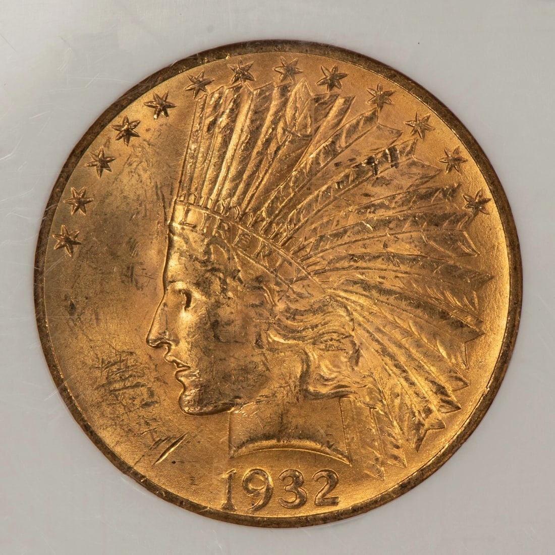 1932 G$10 INDIAN HEAD GOLD EAGLE: 1932 G$10 Indian Head Gold Eagle Brand/Mint: U.S. Mint Year: 1932 Fineness: 0.9 Country of Origin: United States Accessories: None Accessories Notice: When purchasing pre-owned goods, please refer