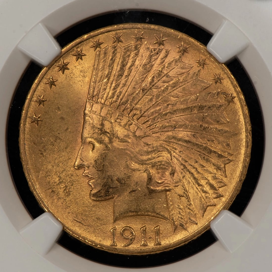 1911 G$10 INDIAN HEAD GOLD EAGLE: 1911 G$10 Indian Head Gold Eagle Brand/Mint: U.S. Mint Year: 1911 Fineness: 0.9 Country of Origin: United States Accessories: None Accessories Notice: When purchasing pre-owned goods, please refer