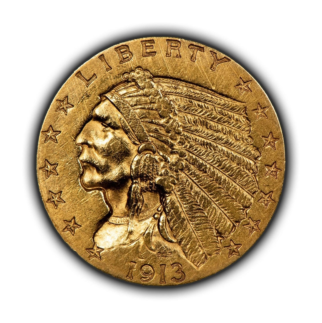 1913 G$2.50 INDIAN HEAD GOLD QUARTER EAGLE (1 of 8)