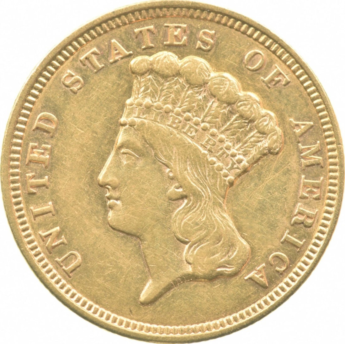 1856 $3 INDIAN PRINCESS HEAD GOLD: 1856 $3 Indian Princess Head Gold Brand/Mint: None Year: 1856 Fineness: None Denomination: $3 Country of Origin: United States Accessories: None Accessories Notice: When purchasing pre-own