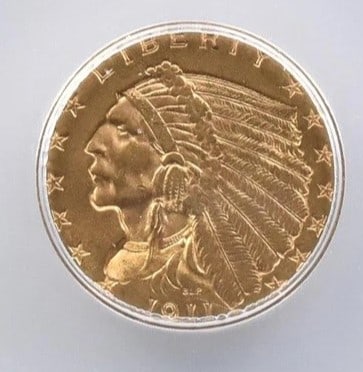 1911 $2.50 INDIAN HEAD GOLD QUARTER EAGLE (1 of 2)