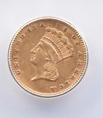 1888 $1 INDIAN PRINCESS HEAD GOLD: 1888 $1 Indian Princess Head Gold Brand/Mint: None Year: 1888 Fineness: None Denomination: $1 Country of Origin: United States Accessories: None Accessories Notice: When purchasing pre-own
