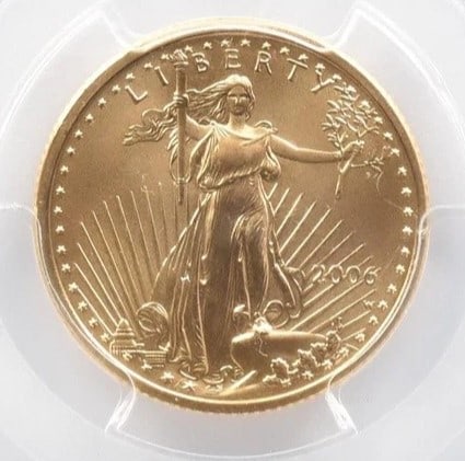 2006-W $10 BURNISHED GOLD EAGLE (1 of 2)