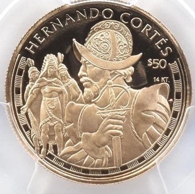 1997 FM COOK ISLANDS 50 DOLLARS GOLD HERNANDO (1 of 2)