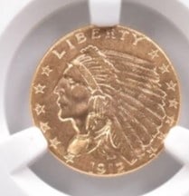 1912 $2.50 INDIAN HEAD GOLD QUARTER EAGLE (1 of 2)