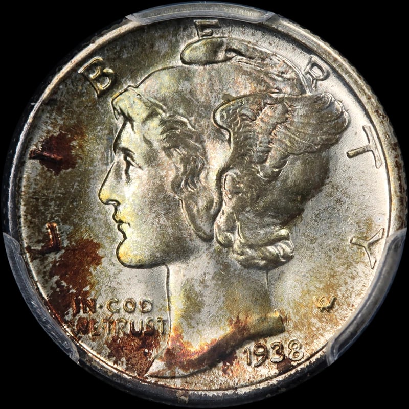 1938-S MERCURY DIME FB NICE EYE APPEAL STRONG STRIKE (1 of 2)