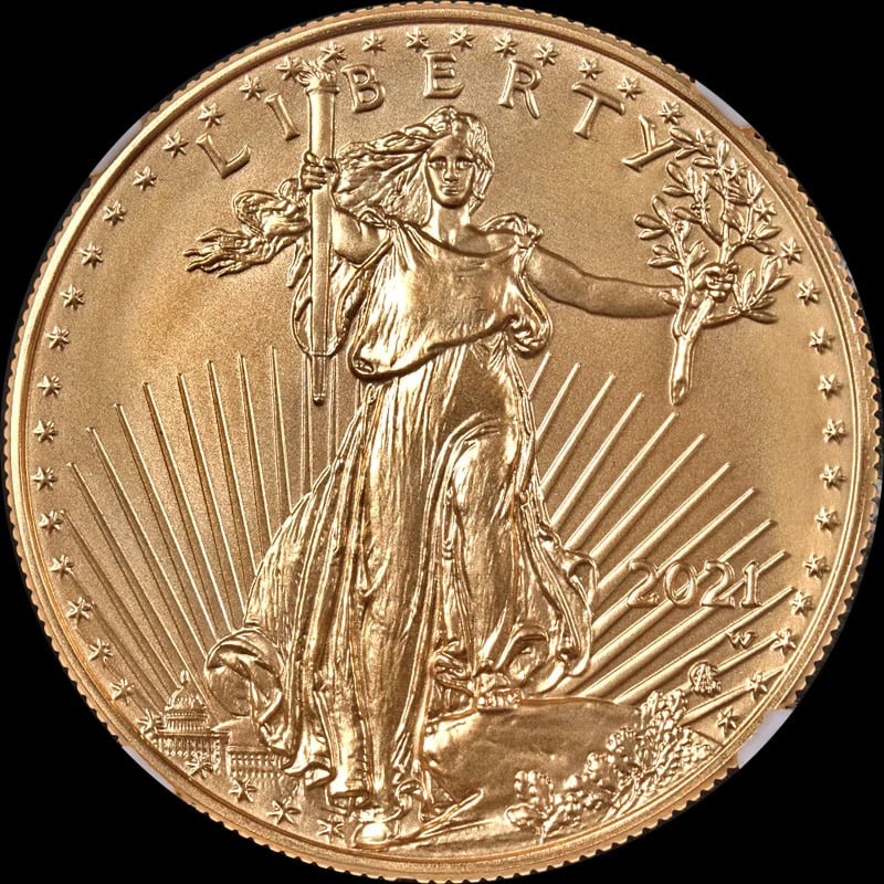 2021-W GOLD AMERICAN EAGLE TYPE 2 $50 (1 of 2)