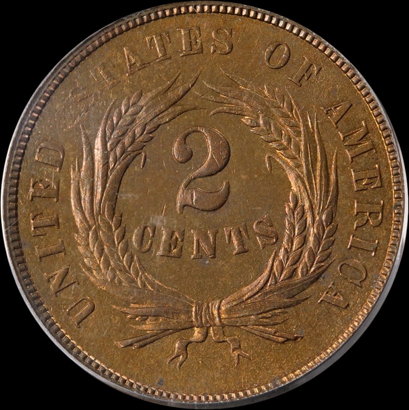 1865 TWO (2) CENT PIECE PLAIN - 2