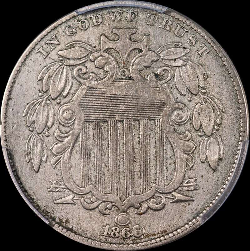 1866/1866 SHIELD NICKEL RAYS (1 of 2)