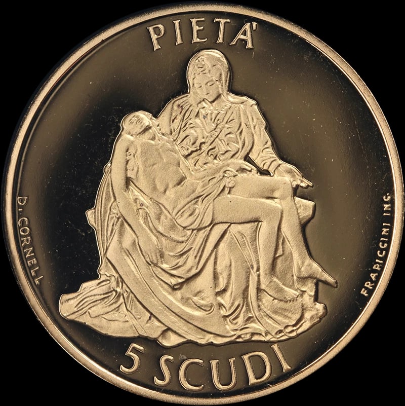 1996 SAN MARINO GOLD 5: 1996 San Marino Gold 5 Year: 1996 Fineness: 0.9167 Composition: Gold Denomination: None Country of Origin: United States Accessories: None Accessories Notice: When purchasing pre-owned goo