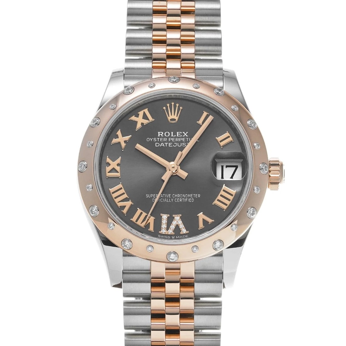 ROLEX DATEJUST SLATE DIAMOND WATCH (1 of 4)