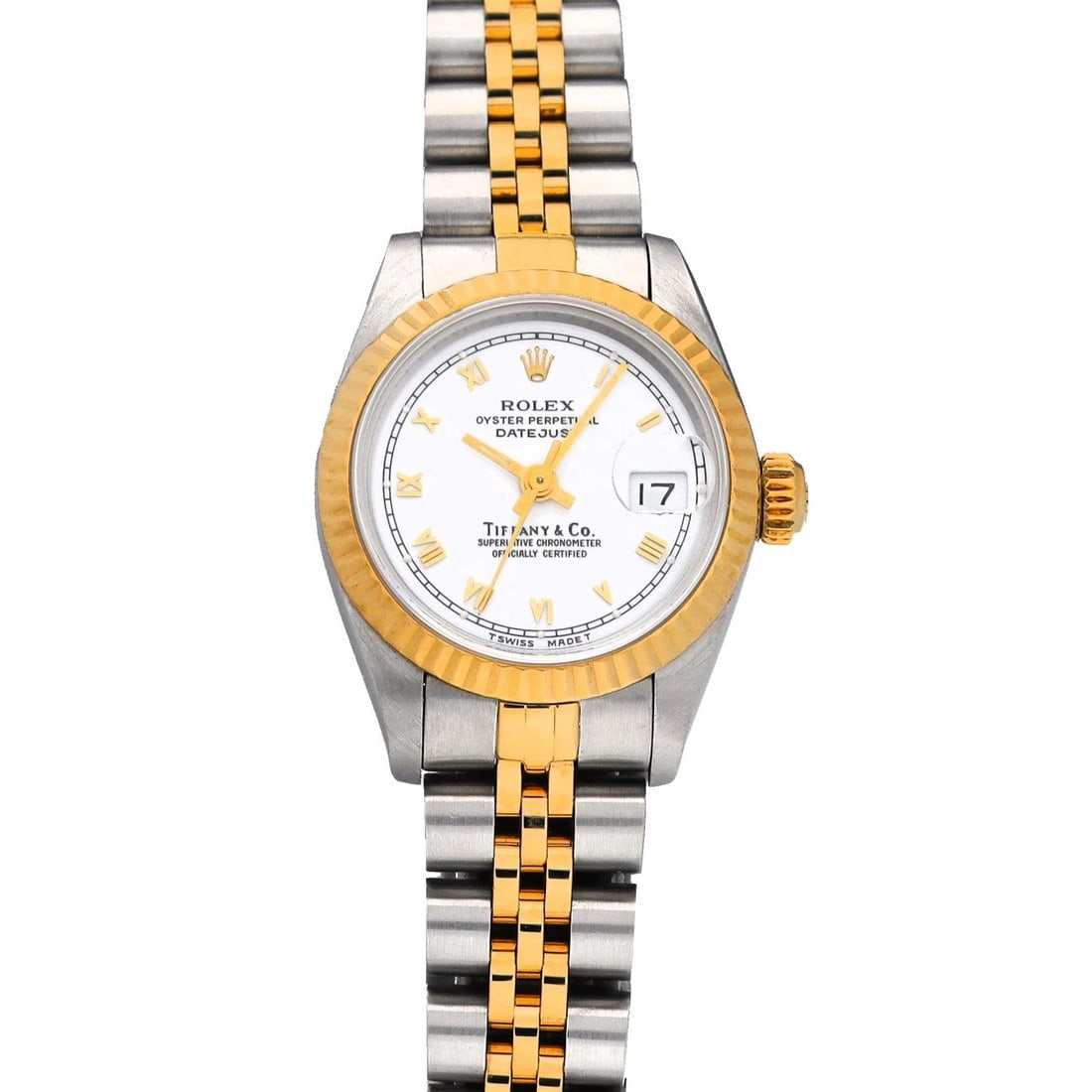 ROLEX DATEJUST WHITE WATCH (1 of 4)