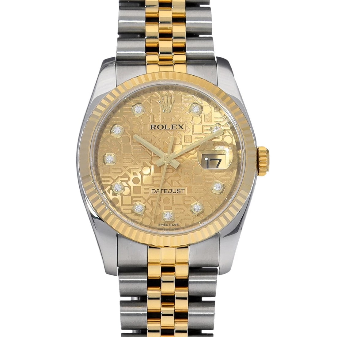 ROLEX DATEJUST CHAMPAGNE COMPUTER DIAMOND WATCH: ROLEX Datejust Champagne computer diamond WATCH Brand: ROLEX Type: Wristwatch Material: Band Material Stainless steel/Yellow Gold, Case Material Stainless steel/Yellow Gold Color: Dial Color