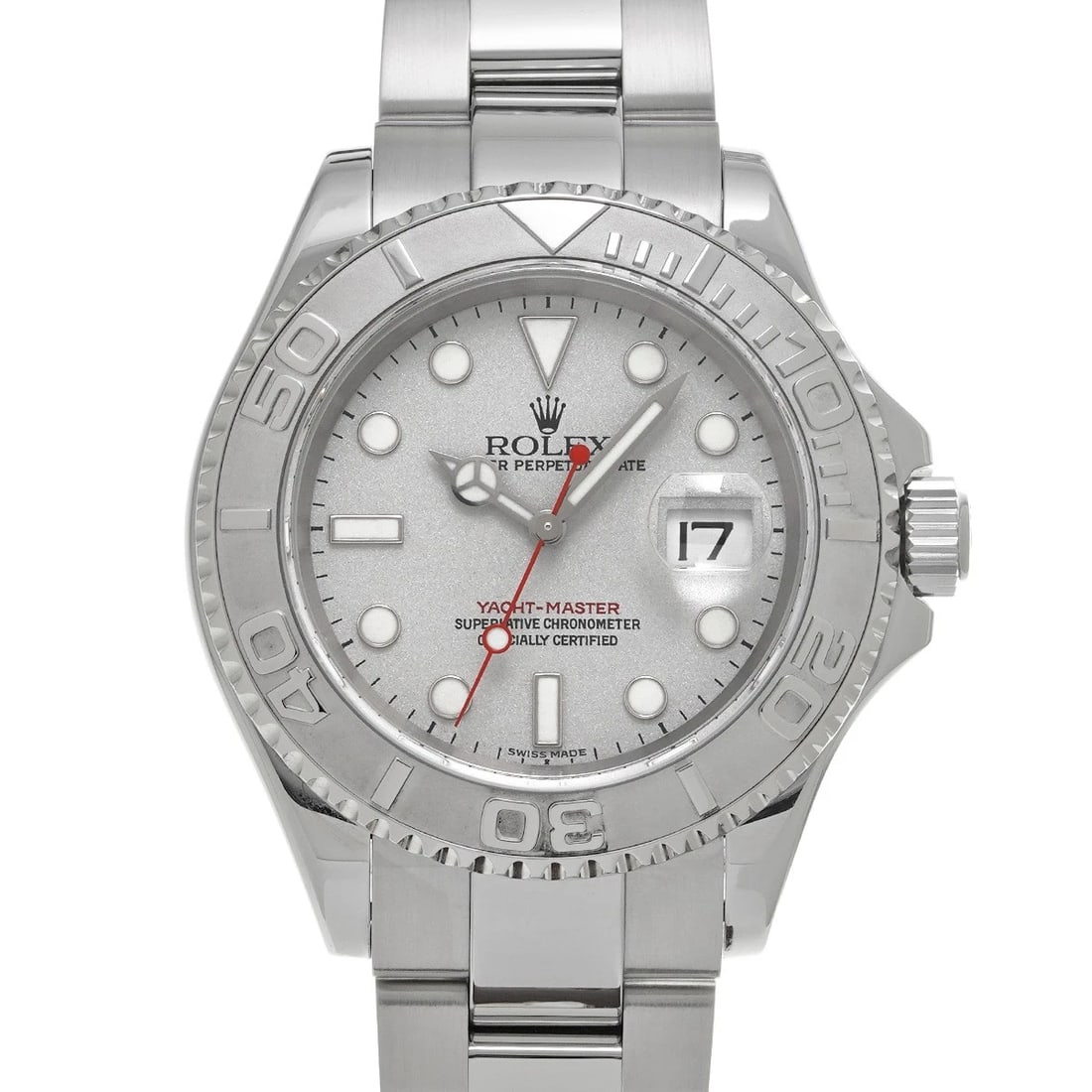 ROLEX YACHT MASTER ROLESIUM GRAY WATCH: ROLEX Yacht Master Rolesium gray WATCH Brand: ROLEX Type: Wristwatch Material: Band Material Stainless steel, Case Material Stainless steel Color: Dial Color gray Size: ??Case? H/about 40mm