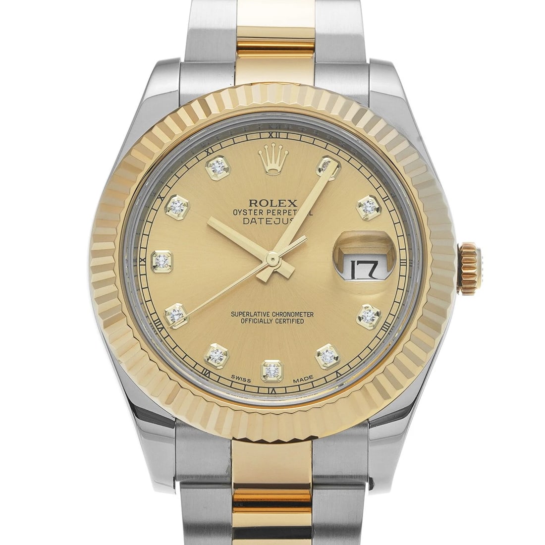 ROLEX DATEJUST CHAMPAGNE DIAMOND WATCH: ROLEX Datejust Champagne diamond WATCH Brand: ROLEX Type: Wristwatch Material: Band Material Stainless steel/Yellow Gold, Case Material Stainless steel/Yellow Gold Color: Dial Color