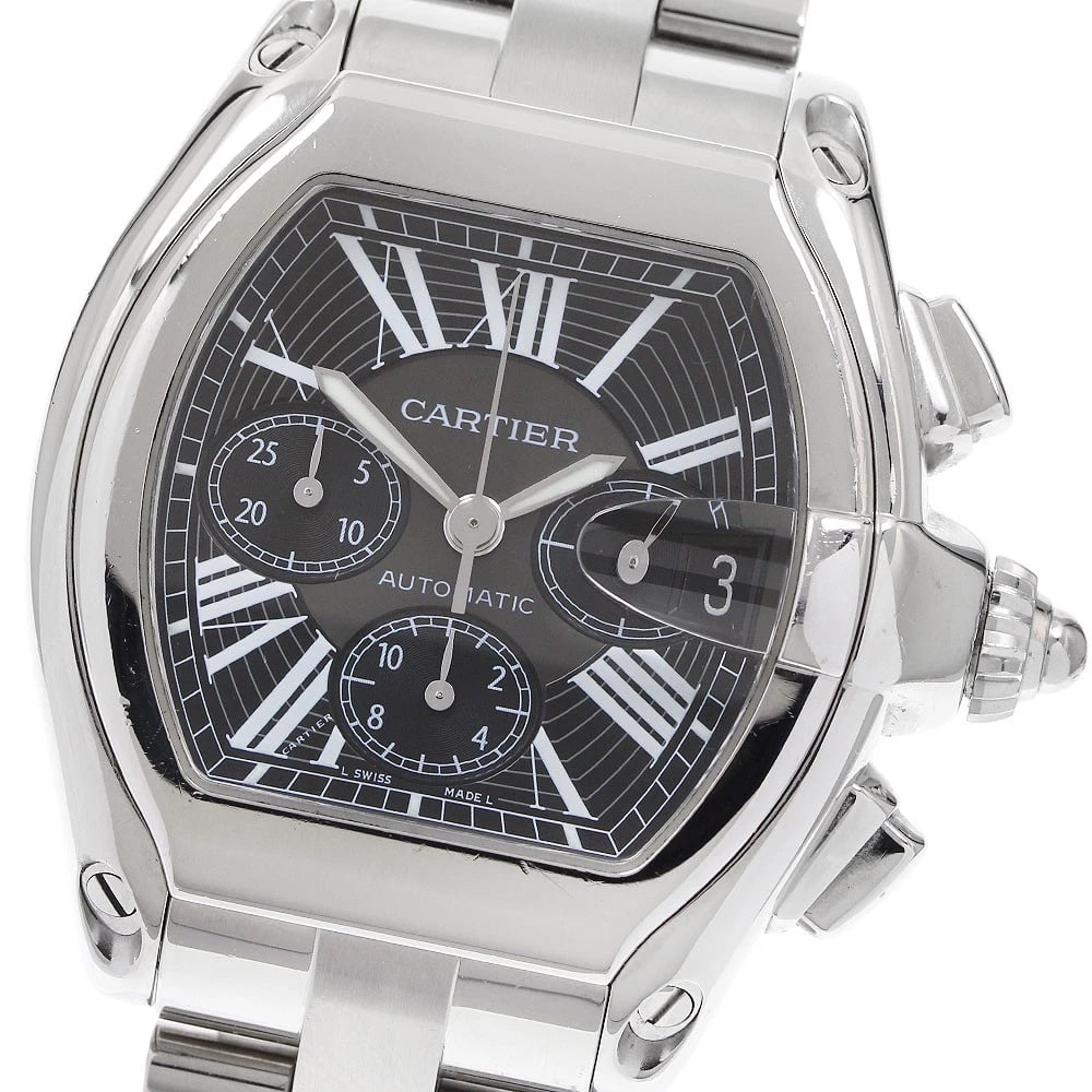 CARTIER ROADSTER CHRONOGRAPH BLACK DIAL AUTOMATIC WATCH (1 of 4)