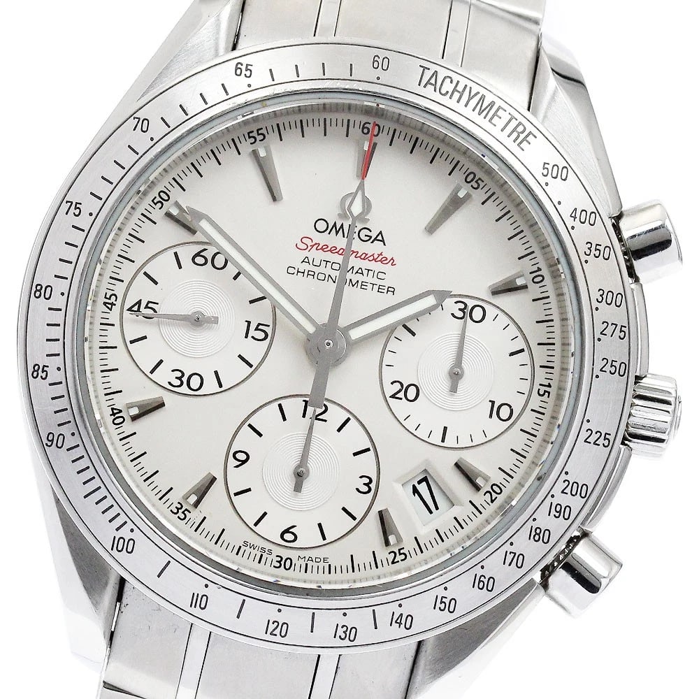 OMEGA SPEEDMASTER CHRONOGRAPH AUTOMATIC WATCH: OMEGA Speedmaster Chronograph Automatic Watch Brand: OMEGA Type: Wristwatch Material: Band Material Stainless Steel, Case Material Stainless Steel / Stainless Steel Color: Band Color Silver, Dial