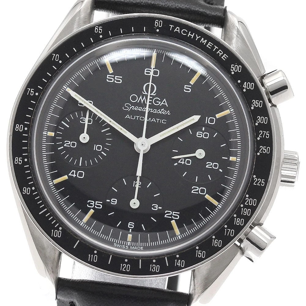OMEGA SPEEDMASTER CHRONOGRAPH BLACK AUTOMATIC WATCH (1 of 2)