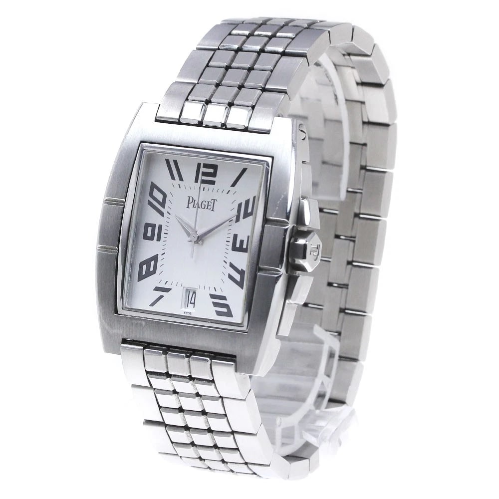 PIAGET DATE SILVER AUTOMATIC WATCH - 2
