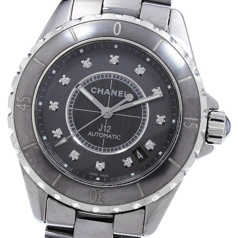 CHANEL J12 CHROMATIC DIAMOND GRAY AUTOMATIC WATCH (1 of 5)