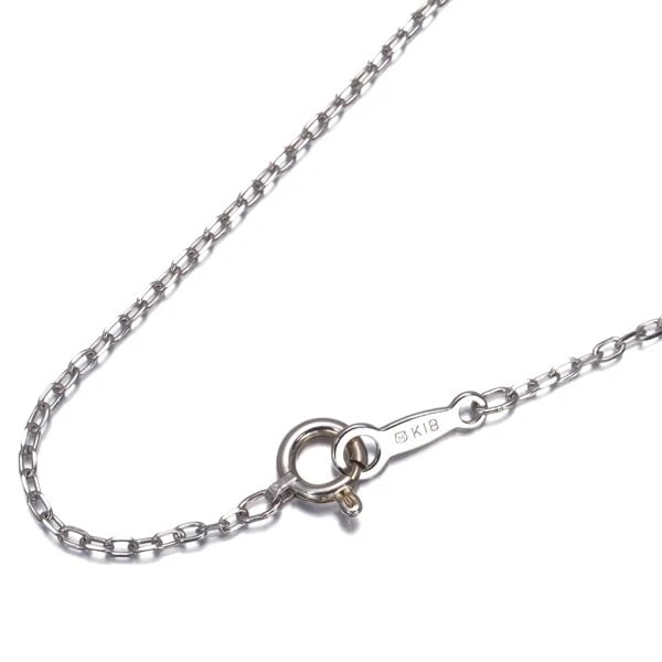 MIKIMOTO CHAIN NECKLACE CABLE 18K 750 WHITE GOLD (1 of 2)