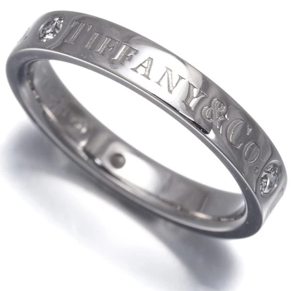 TIFFANY&CO. RING DIAMOND FLAT BAND 3P 950 PLATINUM: Tiffany&Co. Ring Diamond Flat Band 3P 950 Platinum Brand: Tiffany & Co. Type: Ring Material: 950 / Platinum Main Stone/Creation Natural Color: Platinum Size: US4 Accessories: None Accessories