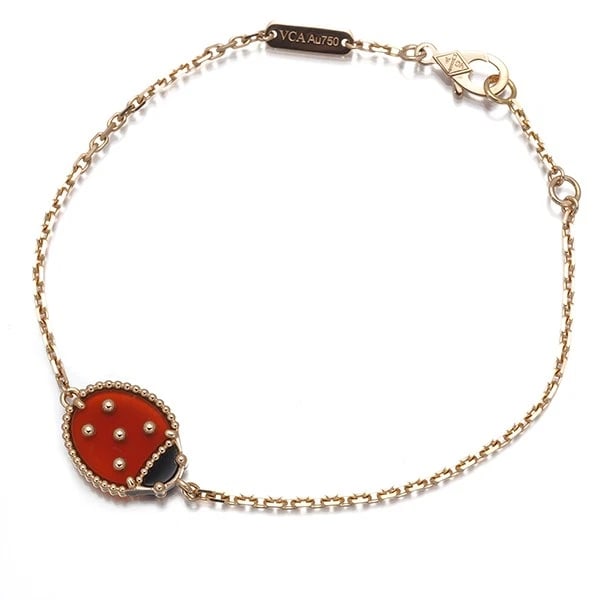 VAN CLEEF & ARPELS BRACELET CARNELIAN LUCKY SPRING LADYBUG (1 of 3)