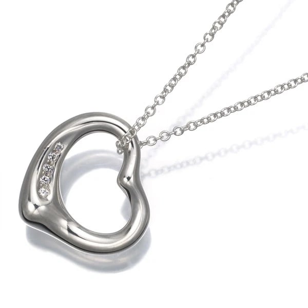 TIFFANY&CO. NECKLACE DIAMOND OPEN HEART: Tiffany&Co. Necklace Diamond Open Heart Brand: Tiffany & Co. Type: Necklace Material: 925 / Sterling Silver Main Stone/Creation Natural Color: Sterling Silver Size: Necklace length: 40cm