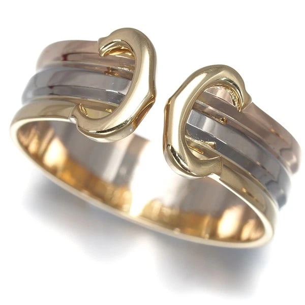 CARTIER RING 2C DOUBLE C C2 3COLOR SM (1 of 3)